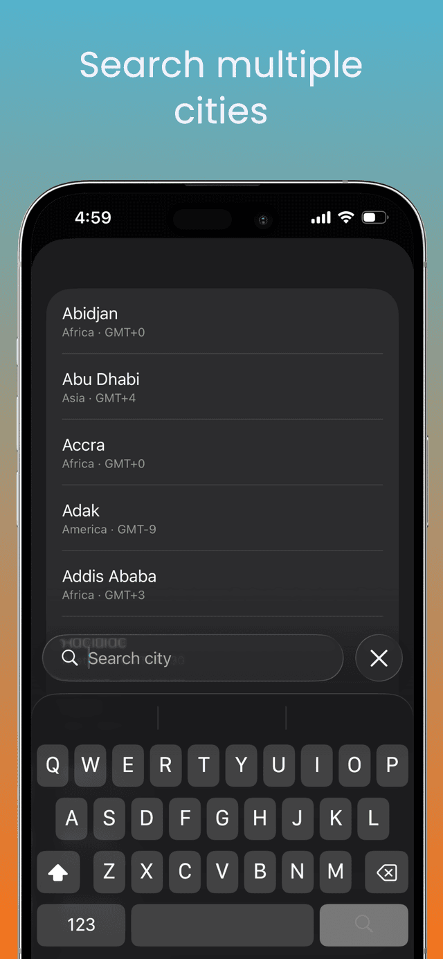 Search multiple cities